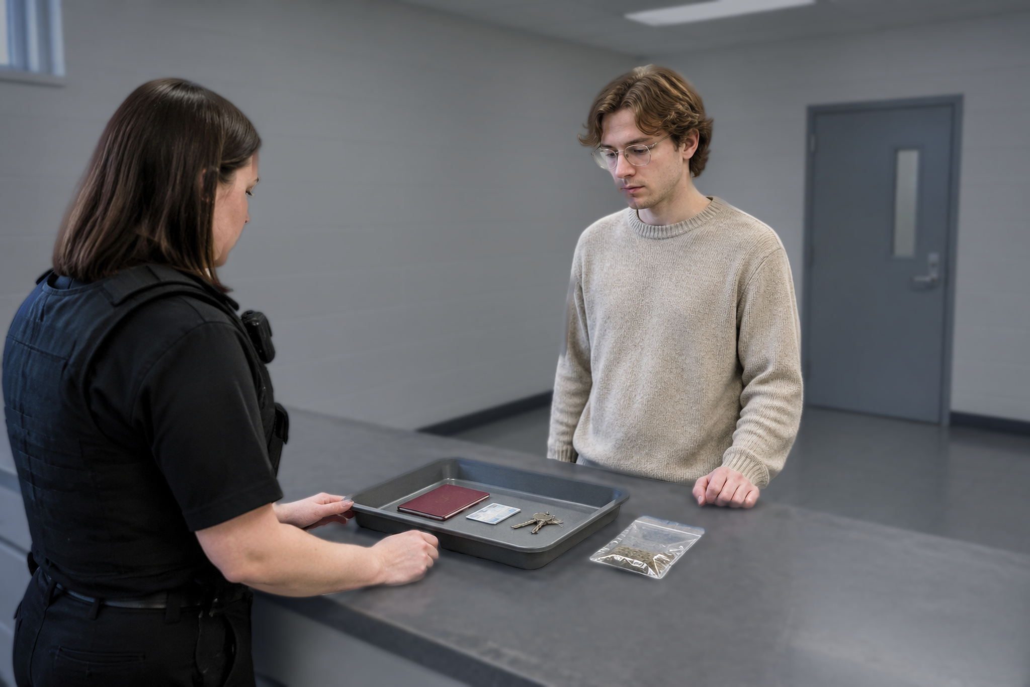 Man at custody with passport facing questions about drugs and immigration status